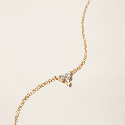 14k Solid Gold Diamond Triplet Necklace by Italic