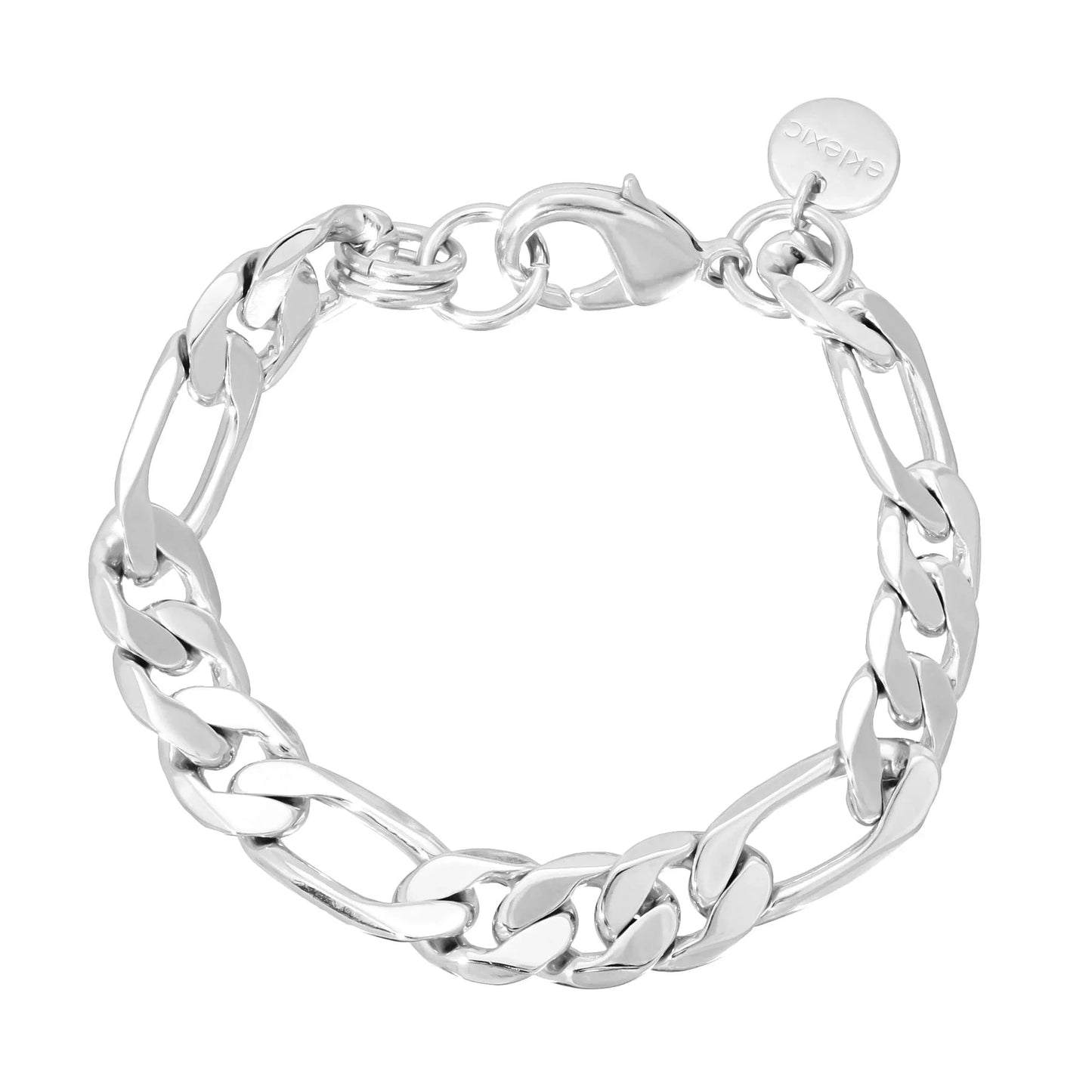 Silver Figaro Chain Bracelet on the Axel Bracelet product page
