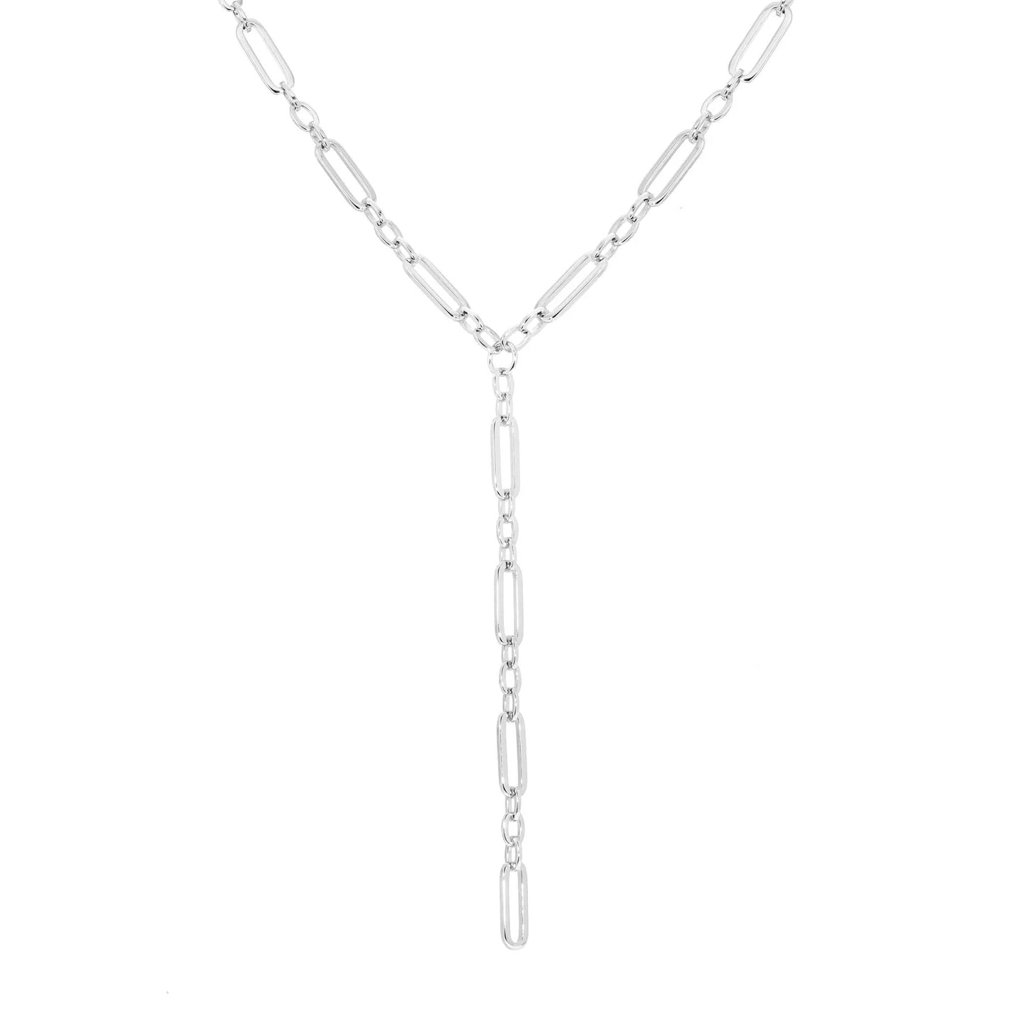 Silver Y-shaped chain necklace from Dean Lariat Necklace collection