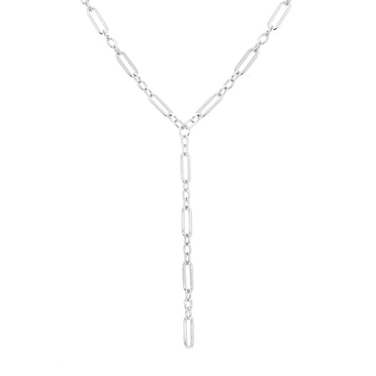 Silver Y-shaped chain necklace from Dean Lariat Necklace collection