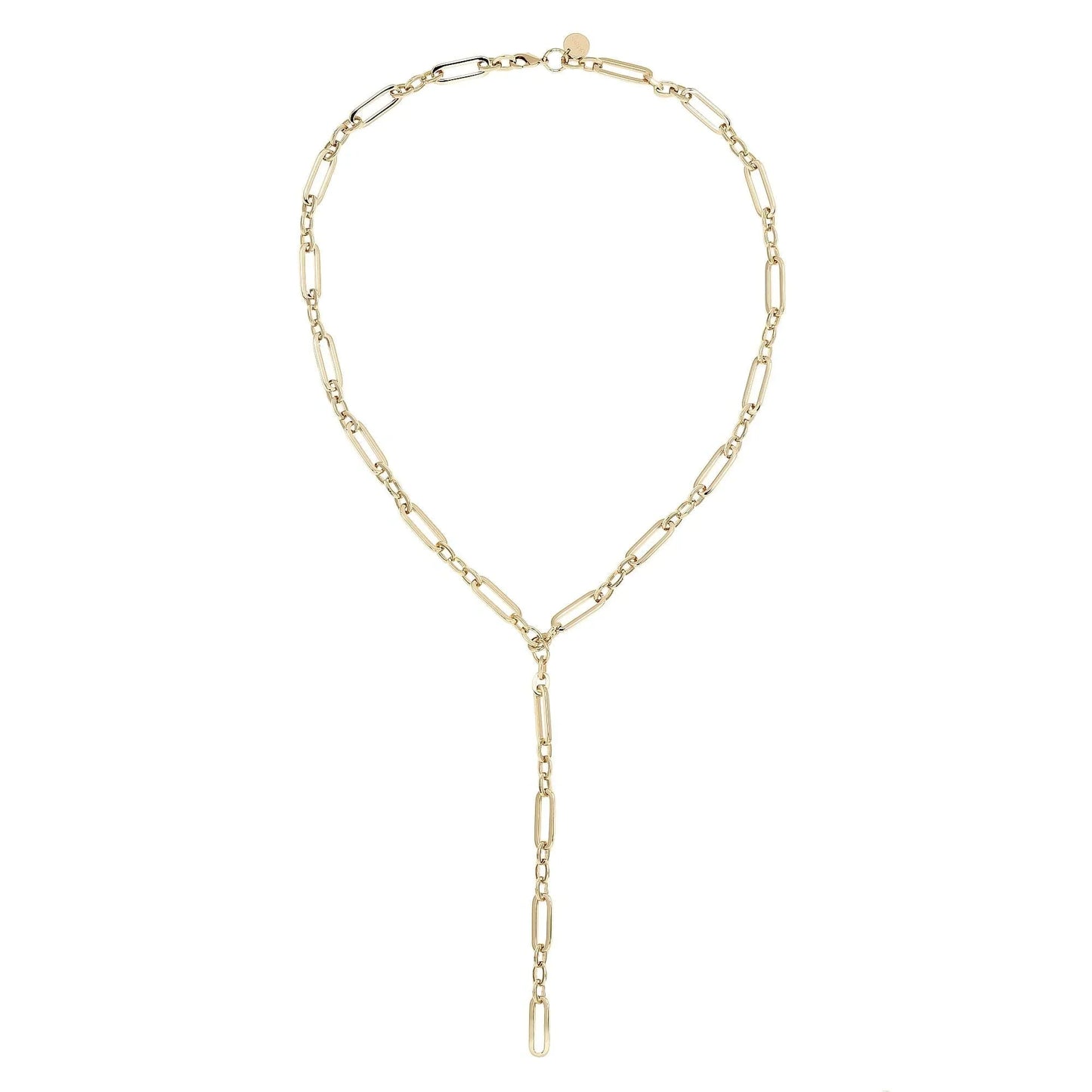 Gold-toned chain link Y-necklace from the Dean Lariat Necklace collection