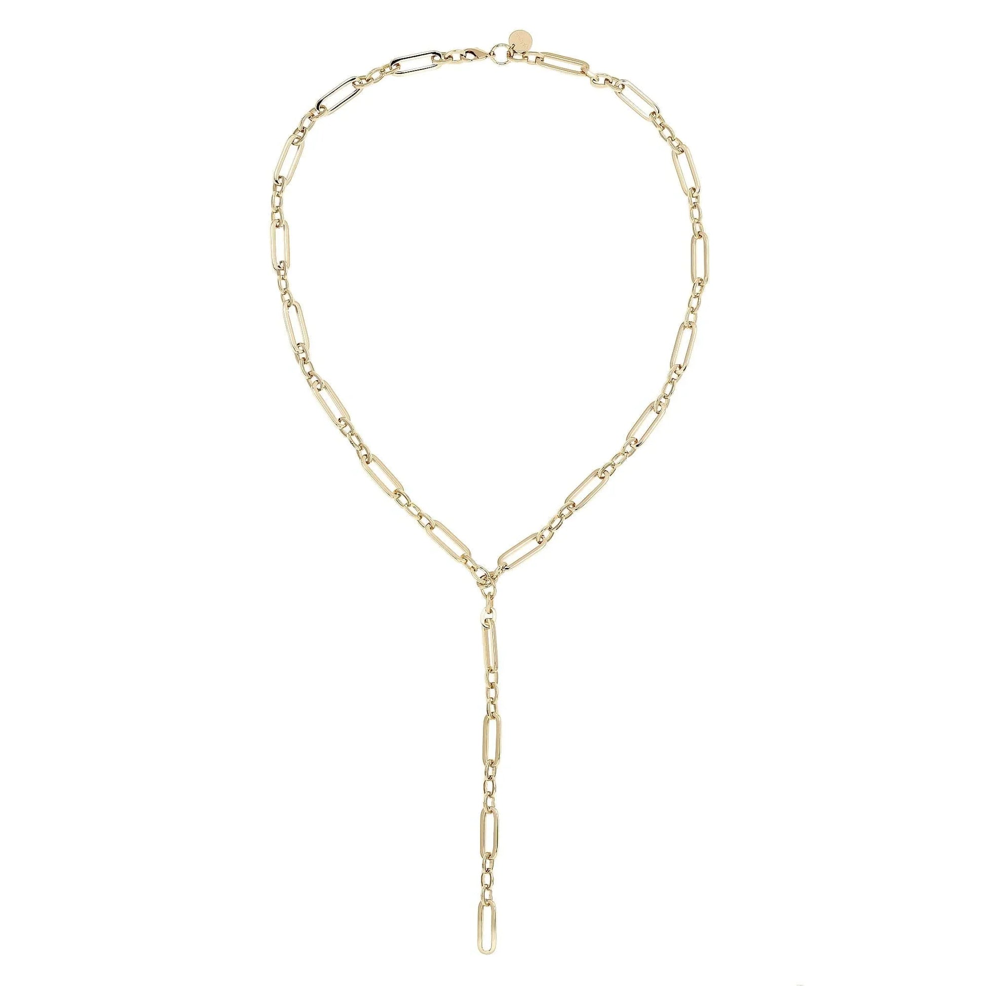 Gold-toned chain link Y-necklace from the Dean Lariat Necklace collection