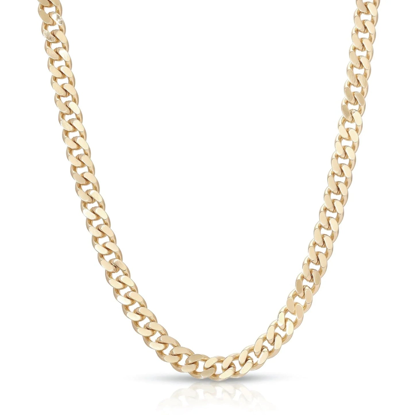 Gold curb chain necklace featuring a sleek micro link design for a stylish look