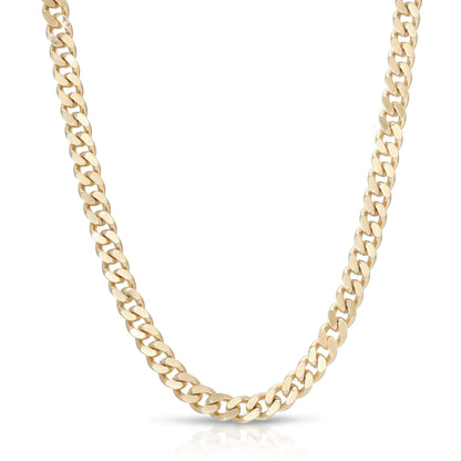 Gold curb chain necklace featuring a sleek micro link design for a stylish look