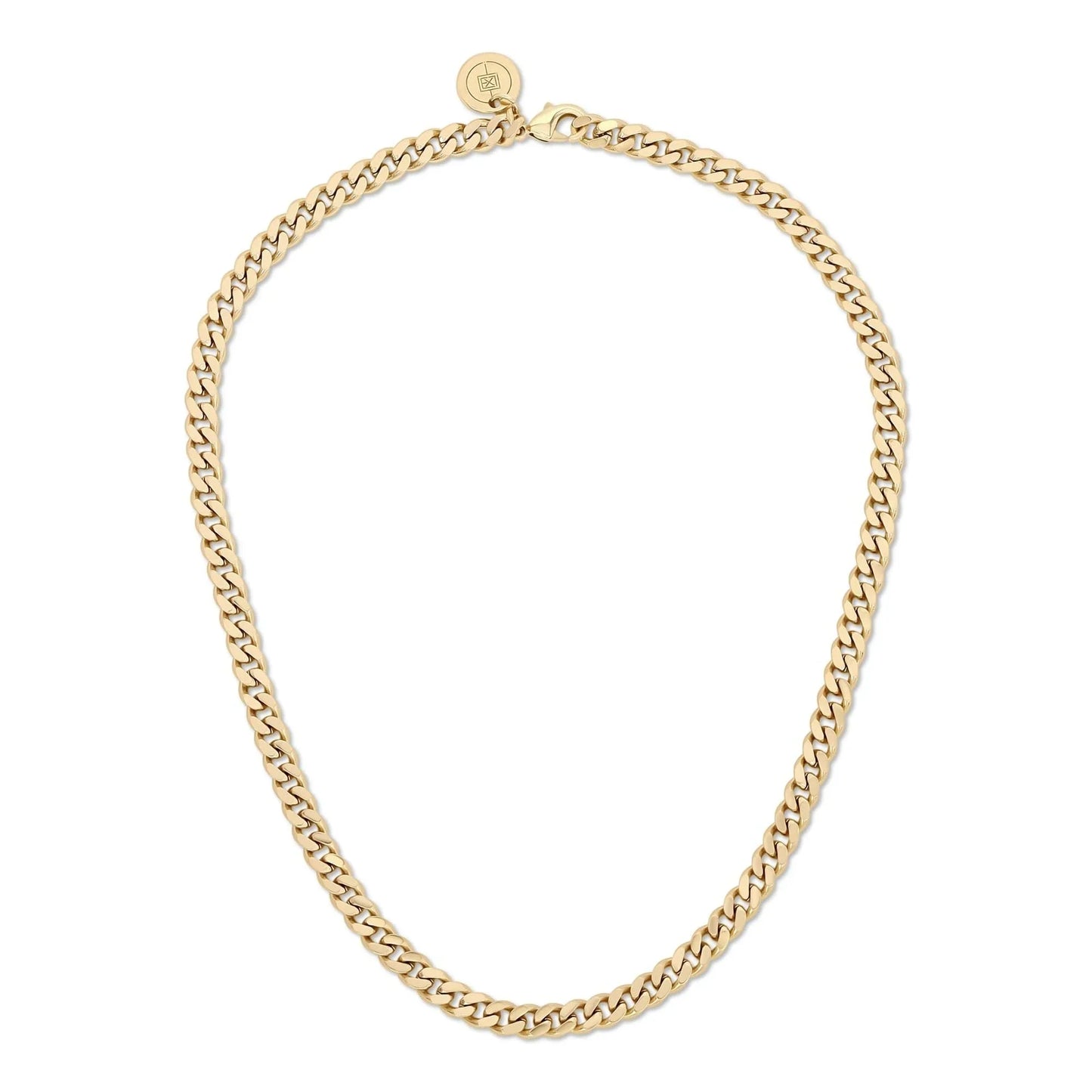 Gold-toned curb chain necklace from the Micro Link Curb Chain Necklace collection