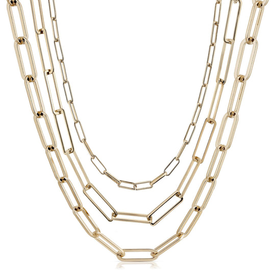 Triple Multi Layer Chain Necklace by eklexic