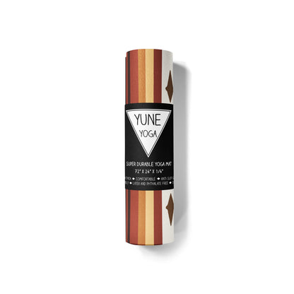 Yoga Mat | 6mm Thick | Multi Color Striped | Non-Slip | Eco Friendly | Yune Yoga | Elk Grove - Yune Yoga