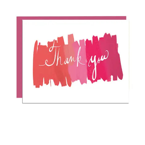Painterly Thank You Folded Note Card