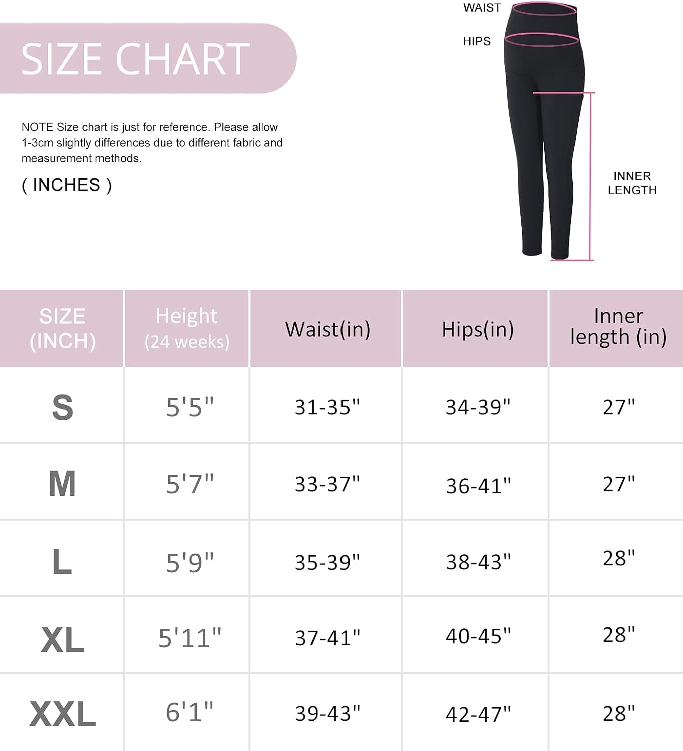 Maternity Leggings over the Belly Pregnancy Yoga Pants Soft Active Wear Workout Tights Pants Women
