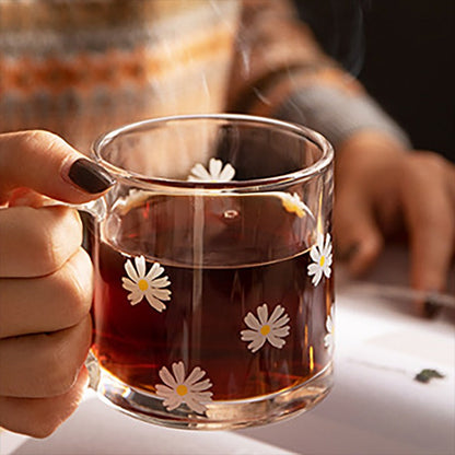 Set Of Four Modern Printed Glass Mugs