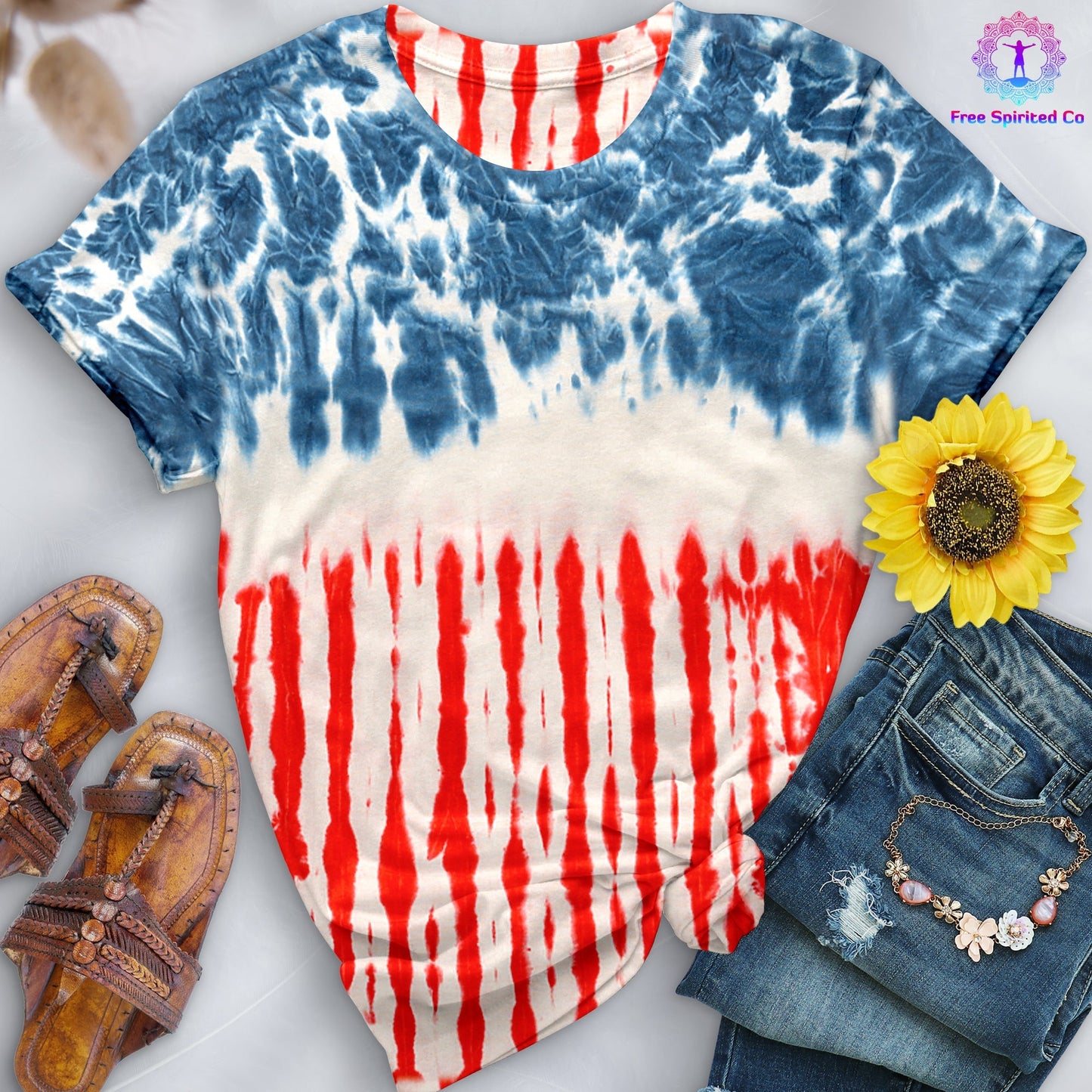 Flag Premium Hand-Dyed Comfort Shirt by Free Spirited