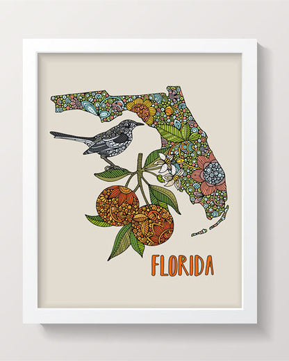 Florida State Map by valentinaharper