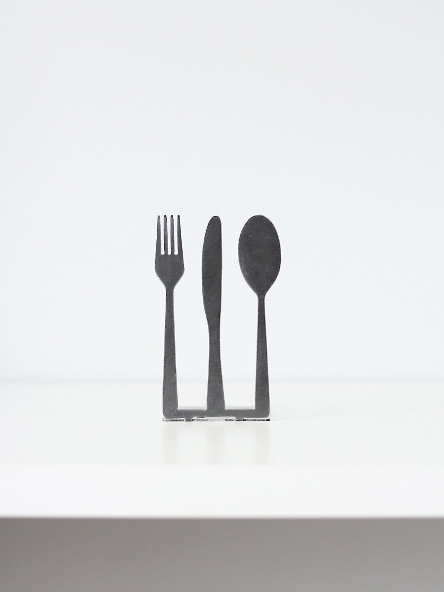 Fork Knife Spoon Kitchen Cookbook Bookend by Jubilee Trading Company