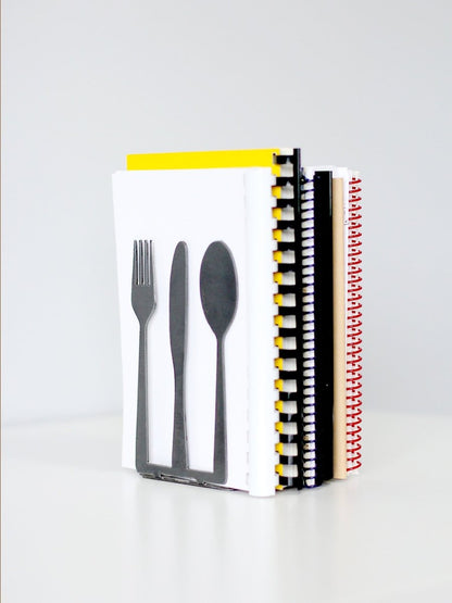 Fork Knife Spoon Kitchen Cookbook Bookend by Jubilee Trading Company