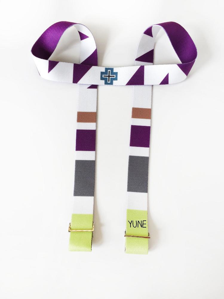 Yoga Strap | Stretching Strap | Metal Buckles | Multicolor | Yune Yoga | The Gemini - Yune Yoga