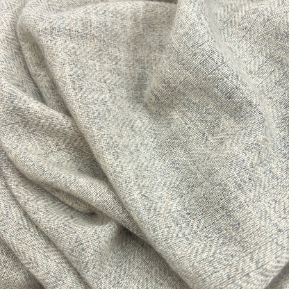 Heather Gray Herringbone Cashmere Scarf