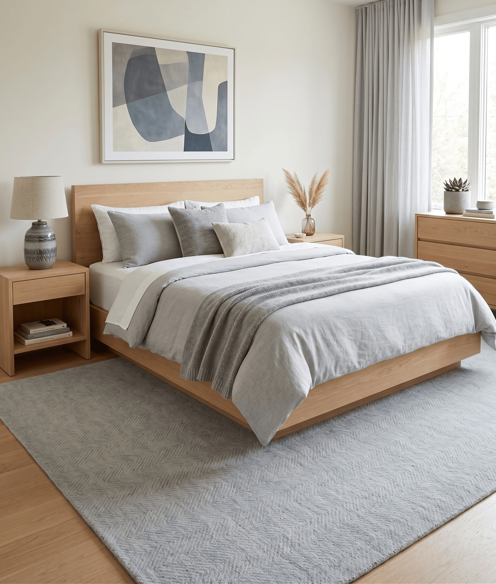 Gray Modern Style Hand Tufted Wool Area Rug
