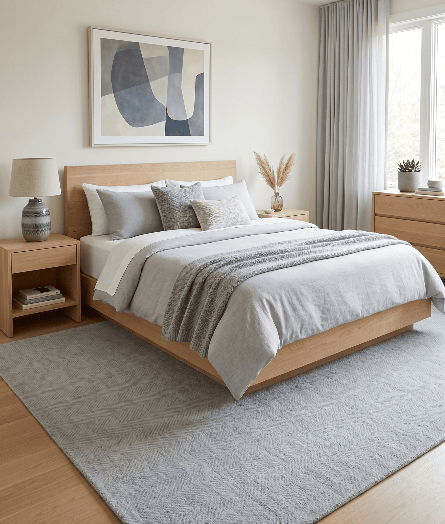 Gray Modern Style Hand Tufted Wool Area Rug