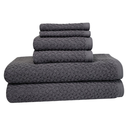 Hardwick %100 Turkish Cotton Towel Set of 6 - 2 Bath Towels, 2 Hand Towels & 2 Washcloths - Soft, Absorbent & Quick Dry by Classic Turkish Towels