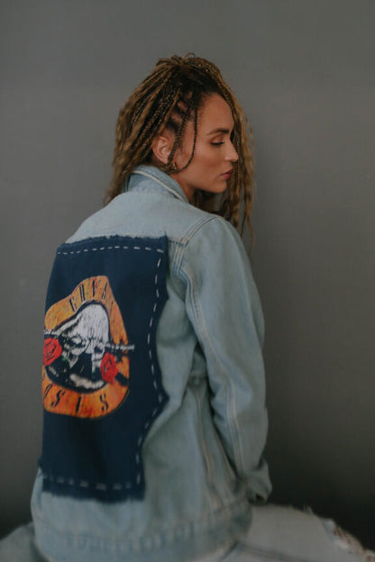 Guns N Roses Hand Stitched Denim Jacket