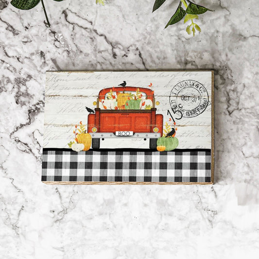 Boo Fall Truck Sign