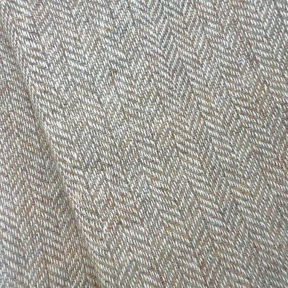 Beige Herringbone Cashmere Scarf