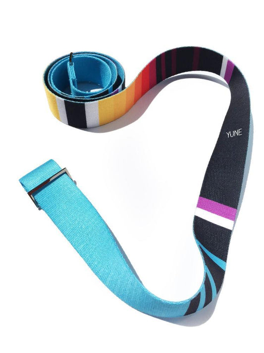 Yoga Strap | Stretching Strap | Metal Buckles | Blue | Yune Yoga | The Horatio - Yune Yoga