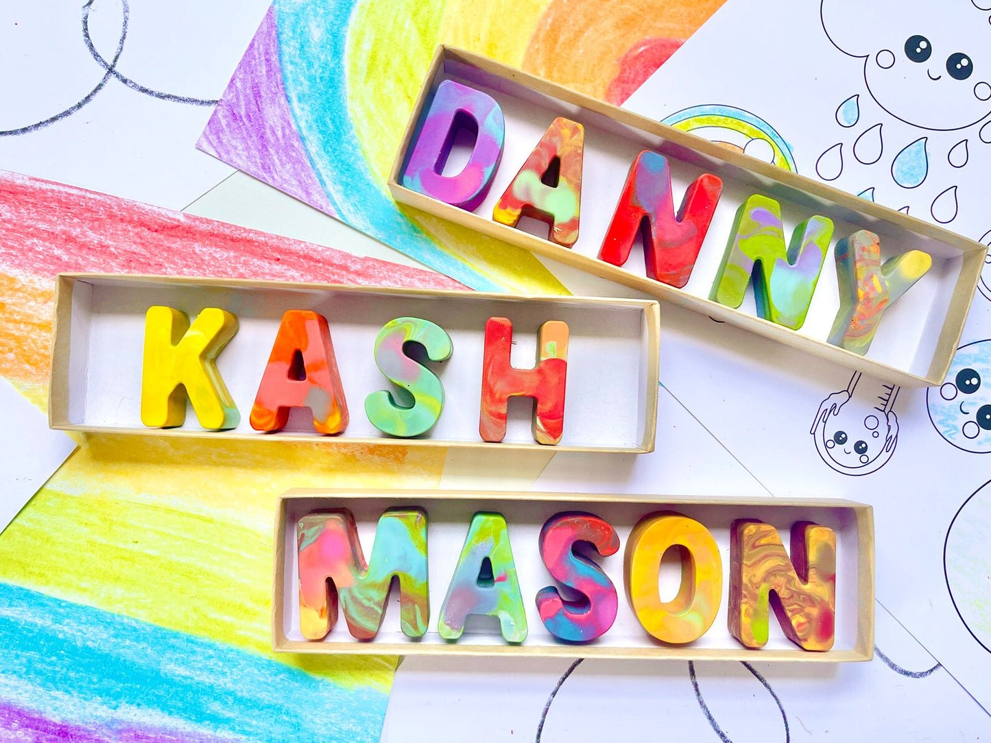 Personalized Name Crayons - Swirl Colors