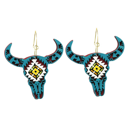 Cow Skull Hoops by LE CHIC MIAMI