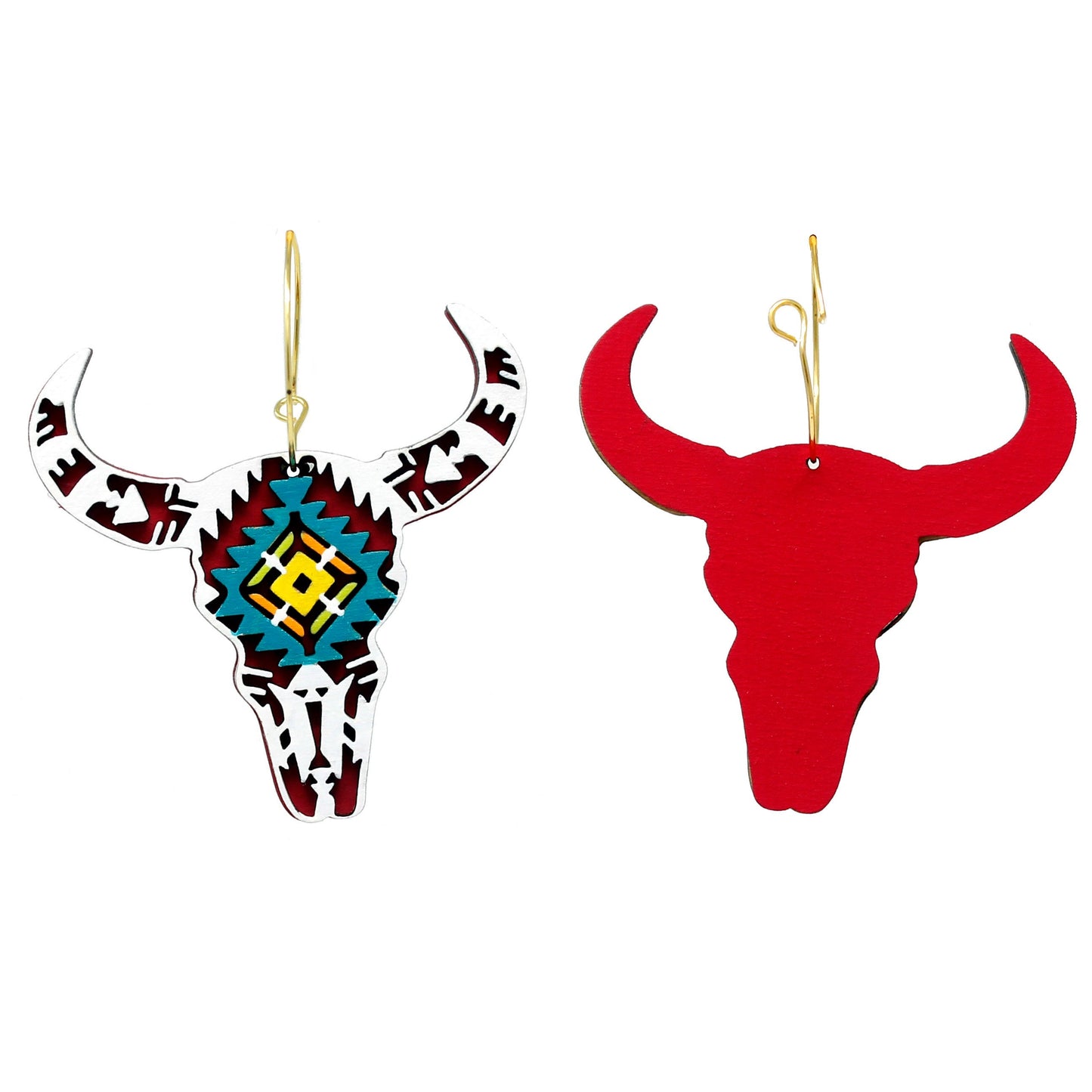 Cow Skull Hoops by LE CHIC MIAMI