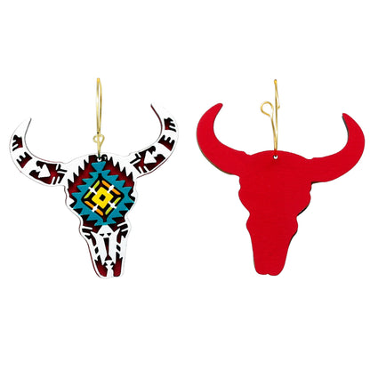 Cow Skull Hoops by LE CHIC MIAMI