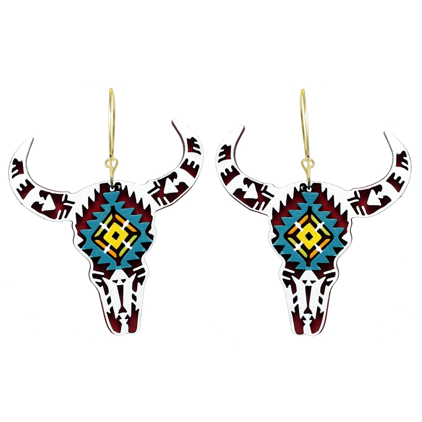 Cow Skull Hoops by LE CHIC MIAMI