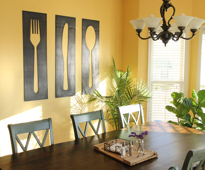Fork Knife Spoon Wall Art Panel Set by Jubilee Trading Company