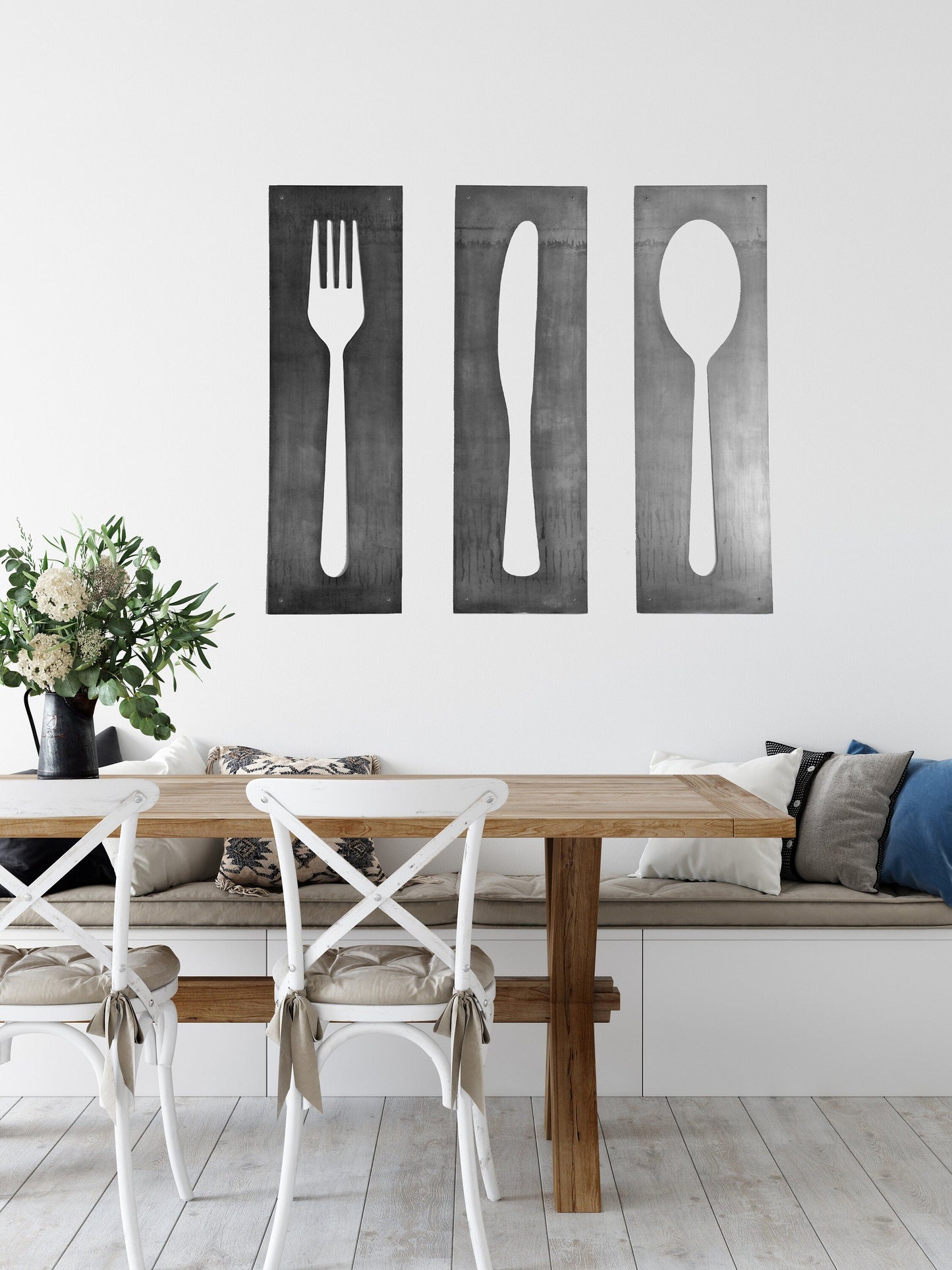 Fork Knife Spoon Wall Art Panel Set by Jubilee Trading Company