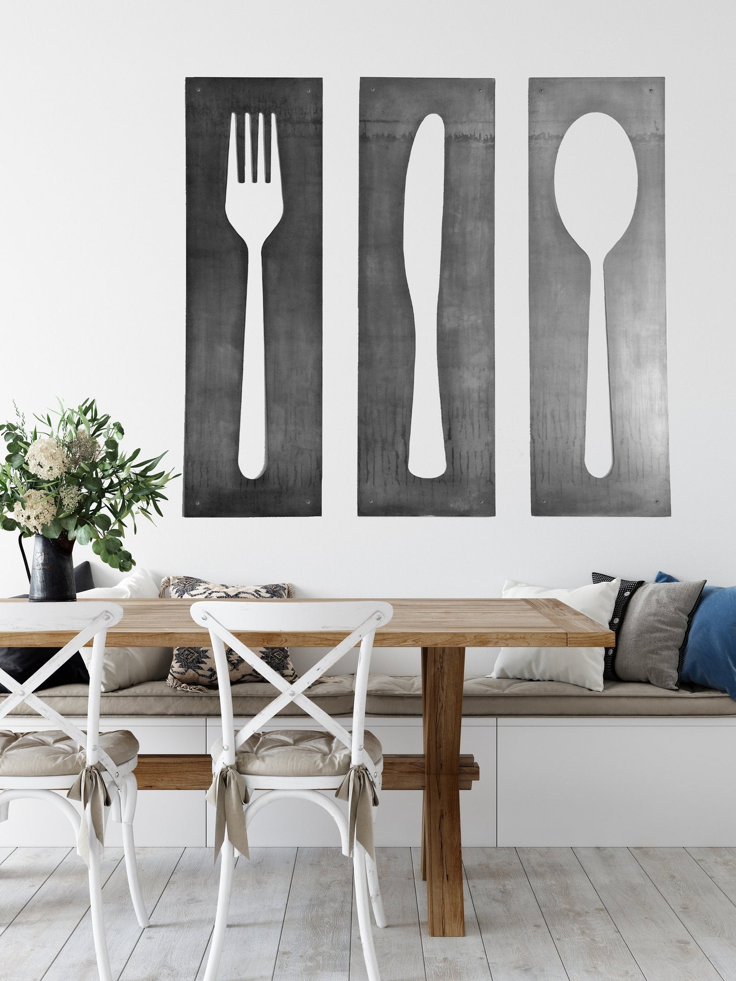 Fork Knife Spoon Wall Art Panel Set by Jubilee Trading Company