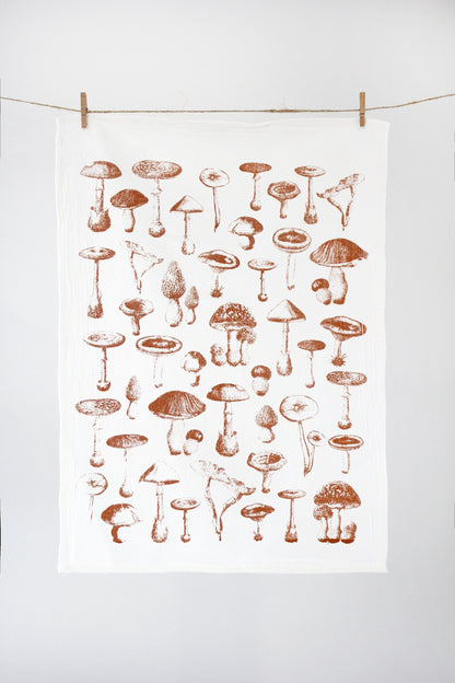 Mushroom Pattern Tea Towel by Jubilee Trading Company