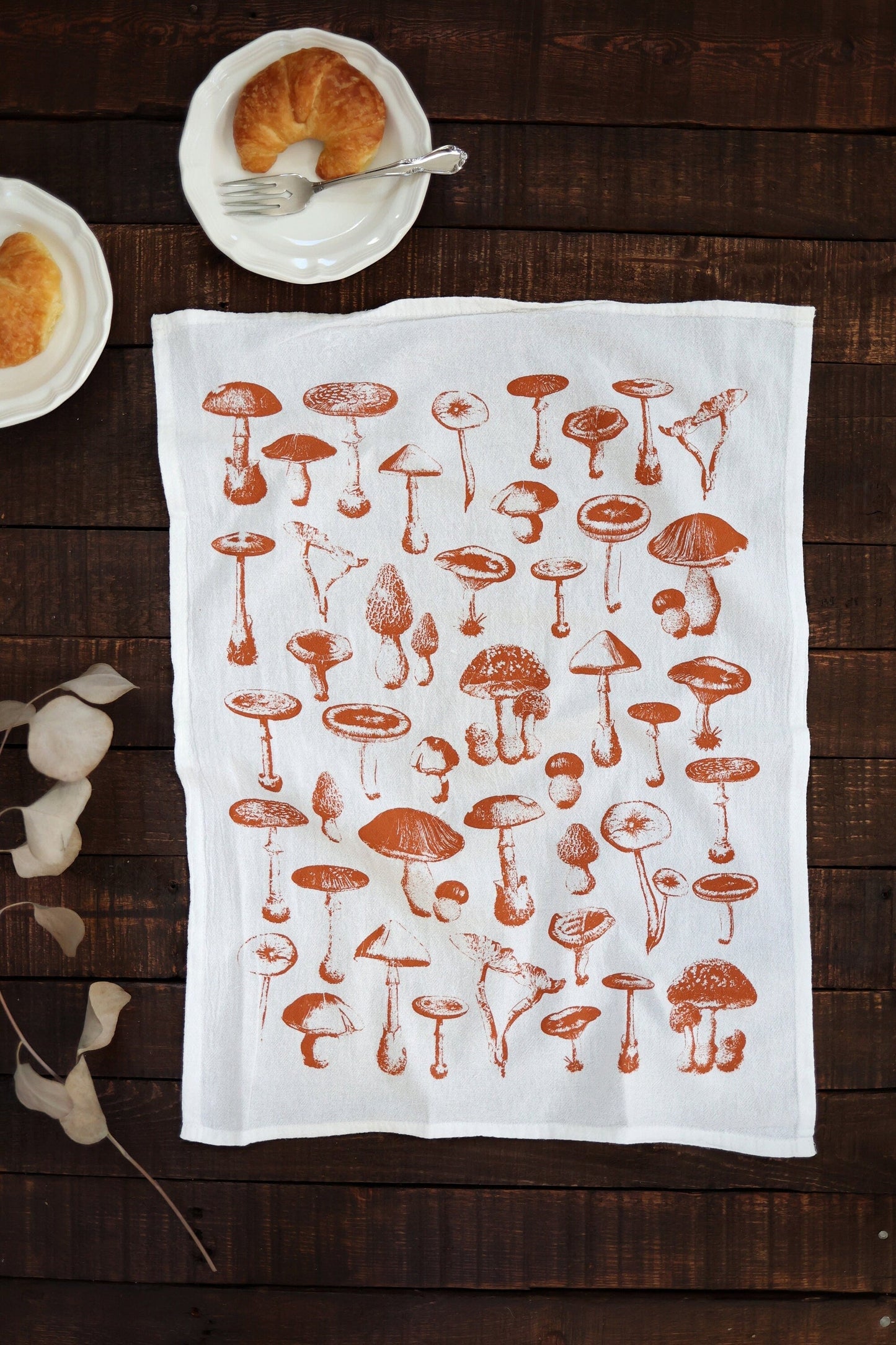 Mushroom Pattern Tea Towel by Jubilee Trading Company