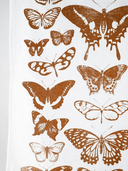 Butterfly Tea Towel Terra-cotta by Jubilee Trading Company