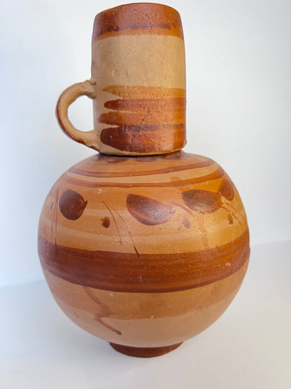 Handmade Mexican Cantaro Water Jug and Taza