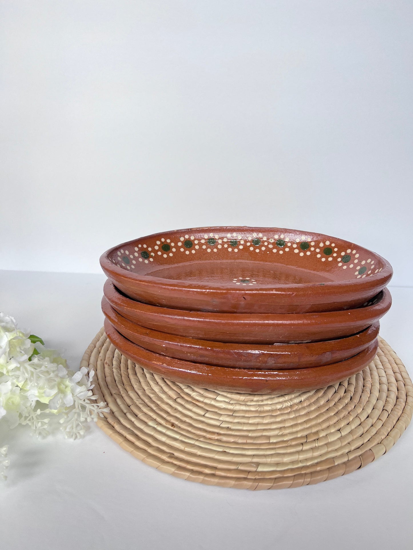 Mexican Plate Sets Clay 10 Inches