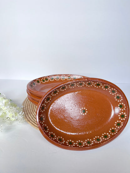 Mexican Plate Sets Clay 10 Inches