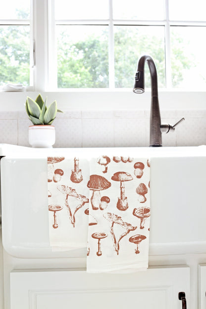 Mushroom Pattern Tea Towel by Jubilee Trading Company