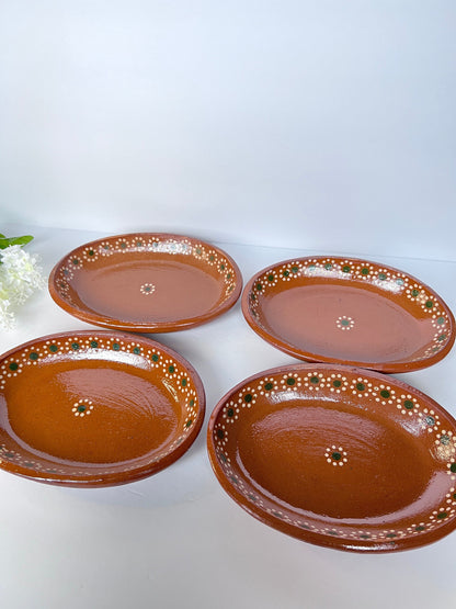 Mexican Plate Sets Clay 10 Inches