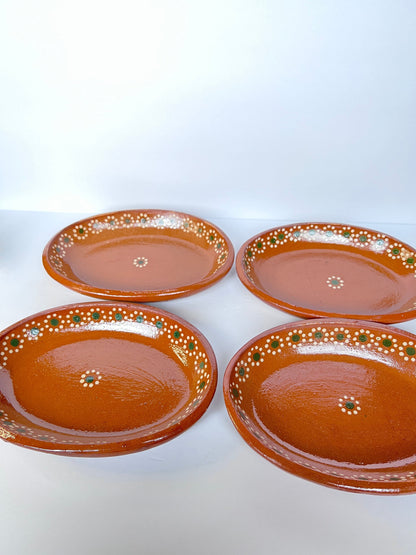 Mexican Plate Sets Clay 10 Inches