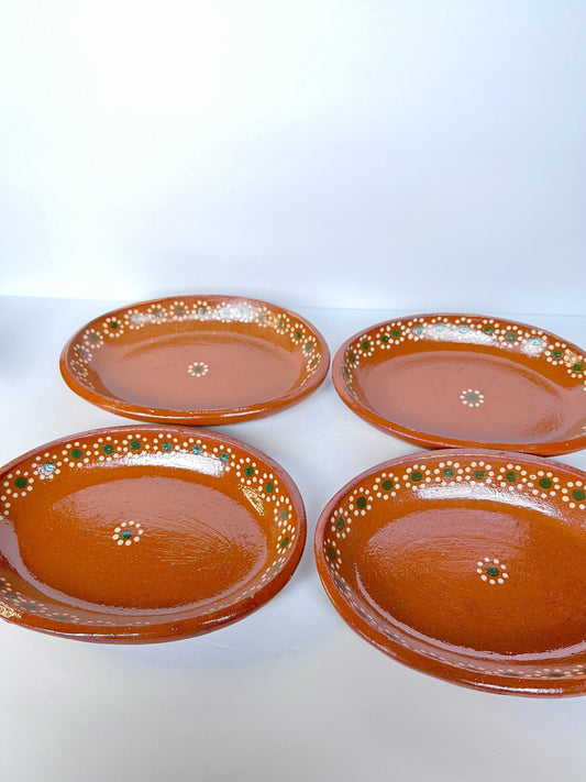 Mexican Plate Sets Clay 10 Inches