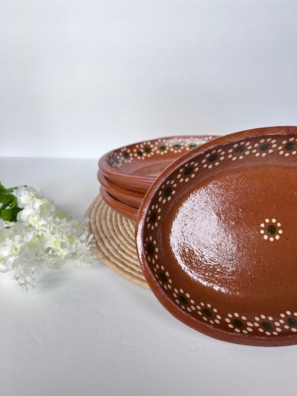 Mexican Plate Sets Clay 10 Inches