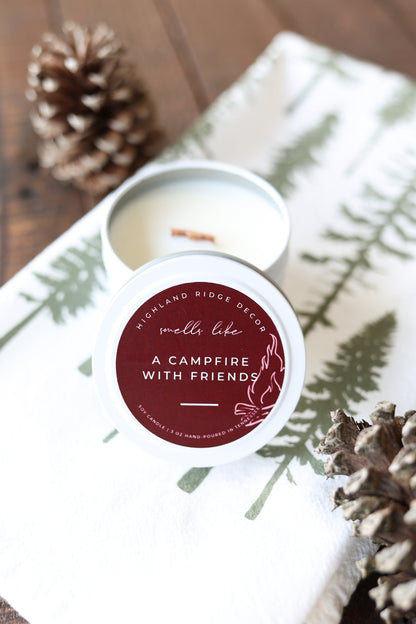 "A Campfire With Friends" Candle Tin by Jubilee Trading Company