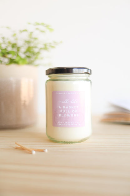 A Basket Full of Flowers Candle
