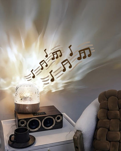 Light Theatre Ambient Projector – Ripple Sunset Aurora Light & Stereo Speaker