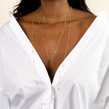 Diamond by the Yard Necklace by By Adina Eden